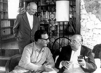 Neruda con Allende y Teitelboim